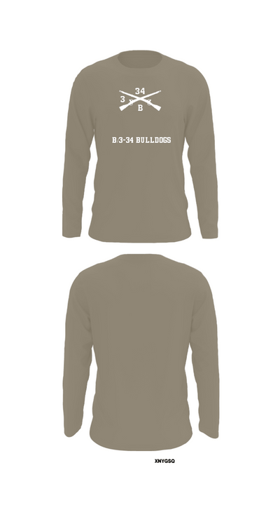 B/3-34 Bulldogs 76121406 Long Sleeve Performance Shirt - 72