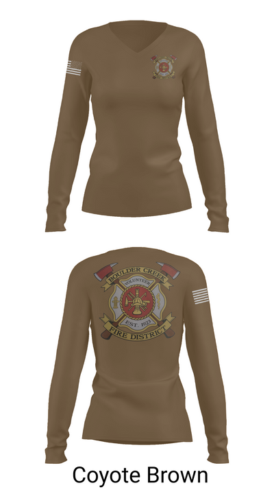 Boulder creek fire 92680239 Women's Long Sleeve V-neck Shirt - 17