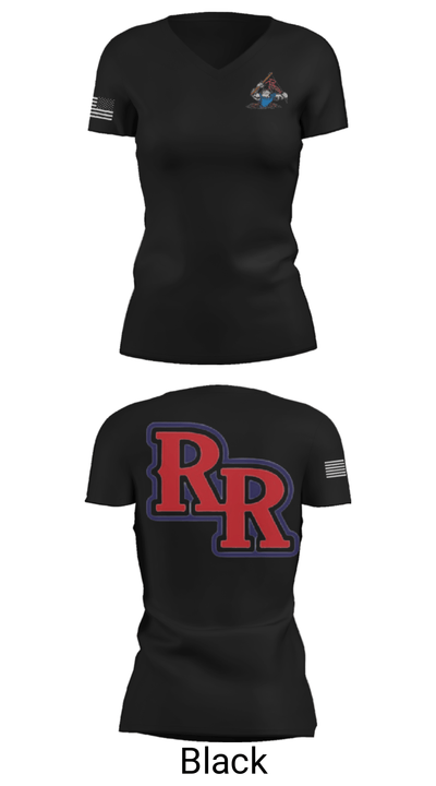 Rudder Middle School Football 89550259 Women's Short Sleeve V-neck Shirt - 38