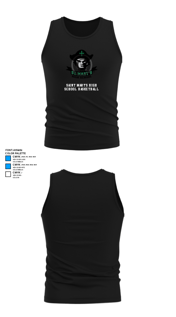 Tank Top, Saint Mary's High School Basketball, Women's Basketball, Teamtime, Team time, sublimation, custom sports apparel, team uniforms, spirit wear, spiritwear, sports uniforms, custom shirts, team store, custom team store, fundraiser sports, apparel fundraiser