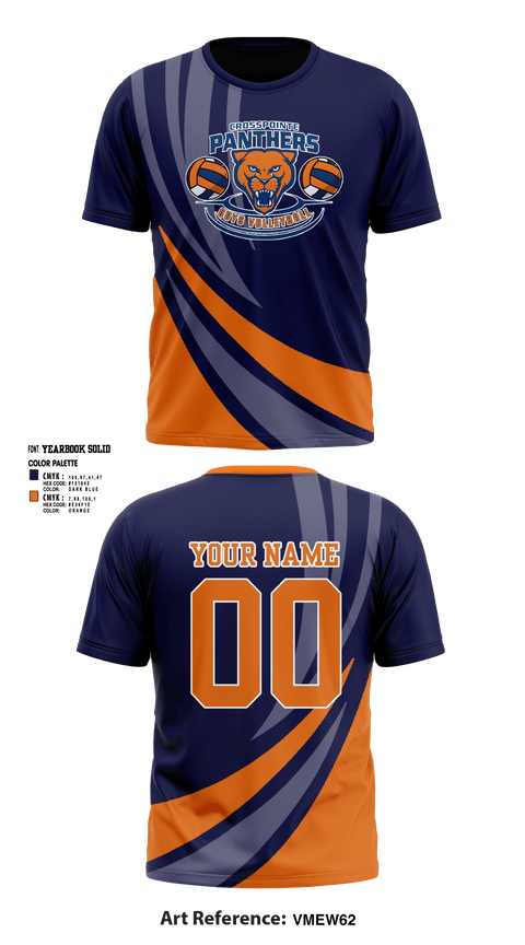 Short Sleeve Performance Shirt, Crosspointe Panthers, Men's Volleyball, Teamtime, Team time, sublimation, custom sports apparel, team uniforms, spirit wear, spiritwear, sports uniforms, custom shirts, team store, custom team store, fundraiser sports, apparel fundraiser
