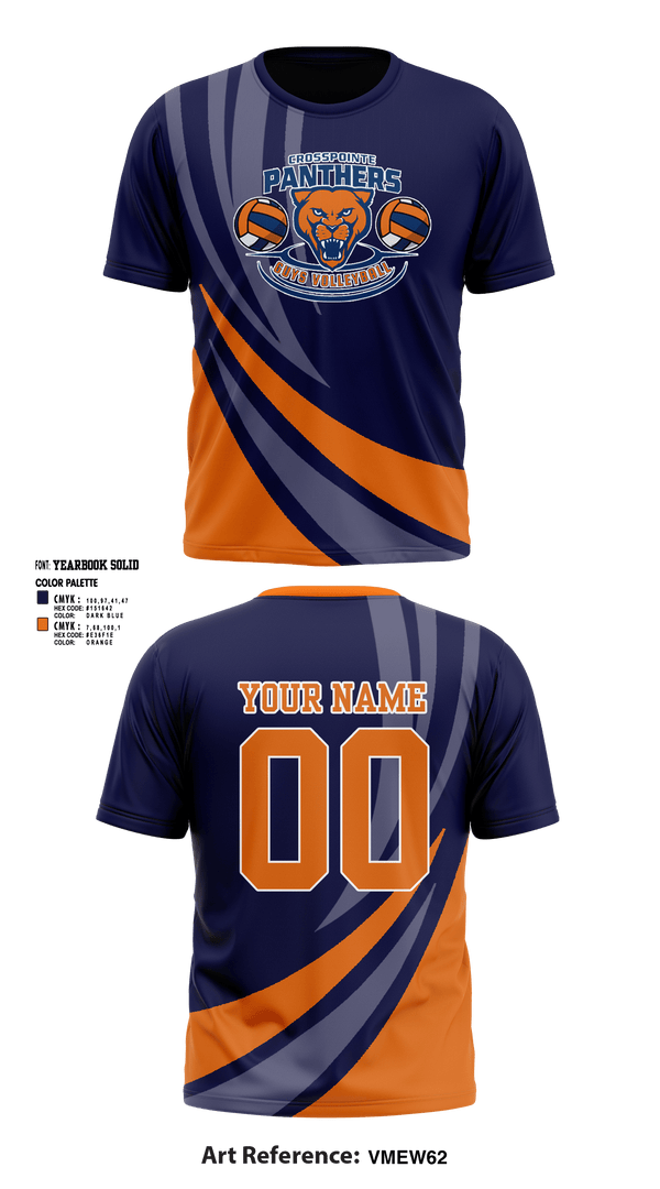 Short Sleeve Performance Shirt, Crosspointe Panthers, Men's Volleyball, Teamtime, Team time, sublimation, custom sports apparel, team uniforms, spirit wear, spiritwear, sports uniforms, custom shirts, team store, custom team store, fundraiser sports, apparel fundraiser