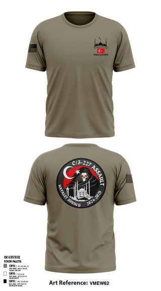 Short Sleeve Performance Shirt, C co 3-227 AHB, Army, Teamtime, Team time, sublimation, custom sports apparel, team uniforms, spirit wear, spiritwear, sports uniforms, custom shirts, team store, custom team store, fundraiser sports, apparel fundraiser