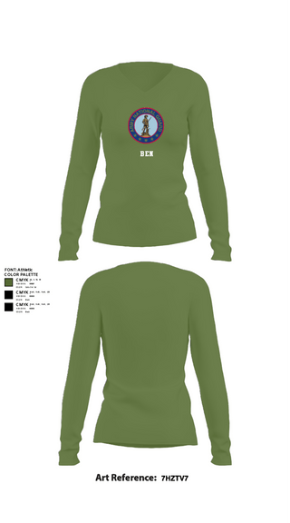 Women's Long Sleeve Vneck Shirt, Ben, National Guard, Teamtime, Team time, sublimation, custom sports apparel, team uniforms, spirit wear, spiritwear, sports uniforms, custom shirts, team store, custom team store, fundraiser sports, apparel fundraiser