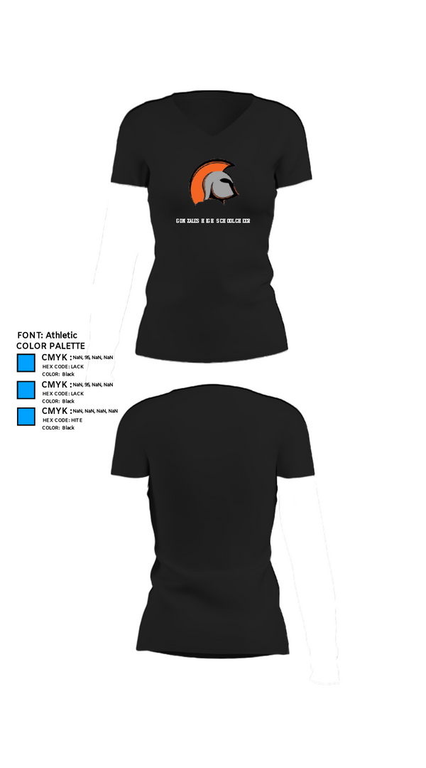 Womens Short Sleeve Vneck Shirt, Gonzales High School Cheer, Cheer, Teamtime, Team time, sublimation, custom sports apparel, team uniforms, spirit wear, spiritwear, sports uniforms, custom shirts, team store, custom team store, fundraiser sports, apparel fundraiser
