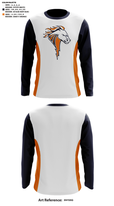 Illini West High School Basketball 62071600 Long Sleeve Shooting Shirt - 41