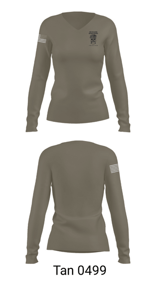 Women's Long Sleeve Vneck Shirt, 1st Plt, A Co, 2-325 AIR, Army, Teamtime, Team time, sublimation, custom sports apparel, team uniforms, spirit wear, spiritwear, sports uniforms, custom shirts, team store, custom team store, fundraiser sports, apparel fundraiser