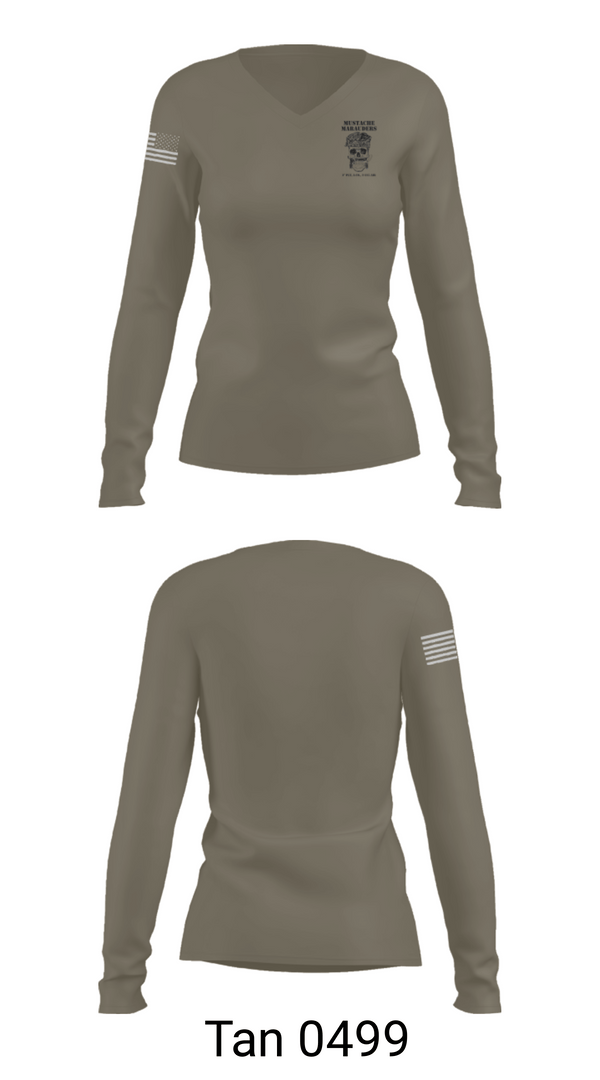 Women's Long Sleeve Vneck Shirt, 1st Plt, A Co, 2-325 AIR, Army, Teamtime, Team time, sublimation, custom sports apparel, team uniforms, spirit wear, spiritwear, sports uniforms, custom shirts, team store, custom team store, fundraiser sports, apparel fundraiser