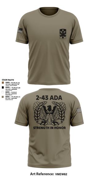 Short Sleeve Performance Shirt, 2/43 ADA, Army, Teamtime, Team time, sublimation, custom sports apparel, team uniforms, spirit wear, spiritwear, sports uniforms, custom shirts, team store, custom team store, fundraiser sports, apparel fundraiser