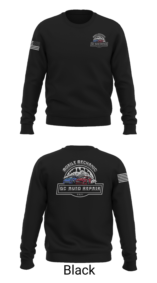 Crew Neck Sweatshirt, GC AUTO REPAIR, , Teamtime, Team time, sublimation, custom sports apparel, team uniforms, spirit wear, spiritwear, sports uniforms, custom shirts, team store, custom team store, fundraiser sports, apparel fundraiser