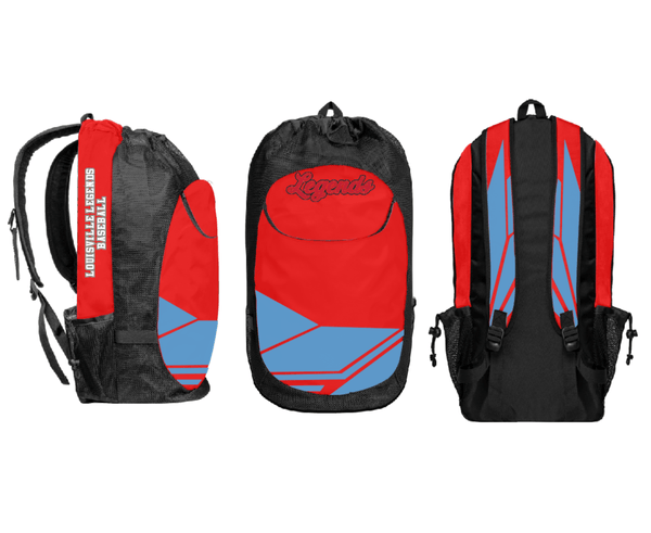 Gear Bag, Louisville Legends Baseball, Baseball, Teamtime, Team time, sublimation, custom sports apparel, team uniforms, spirit wear, spiritwear, sports uniforms, custom shirts, team store, custom team store, fundraiser sports, apparel fundraiser