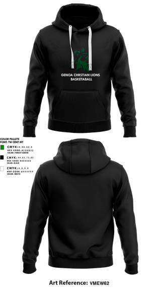 Hoodie, Genoa Christian Lions, Men's Basketball, Teamtime, Team time, sublimation, custom sports apparel, team uniforms, spirit wear, spiritwear, sports uniforms, custom shirts, team store, custom team store, fundraiser sports, apparel fundraiser