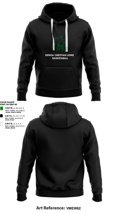 Genoa Christian Academy (Upper School) Basketball 68896300 Hoodie - 30