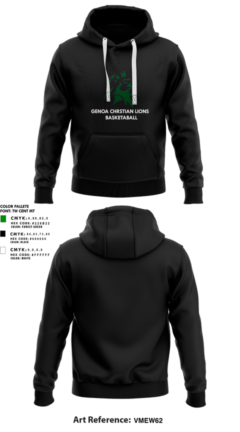Hoodie, Genoa Christian Lions, Men's Basketball, Teamtime, Team time, sublimation, custom sports apparel, team uniforms, spirit wear, spiritwear, sports uniforms, custom shirts, team store, custom team store, fundraiser sports, apparel fundraiser