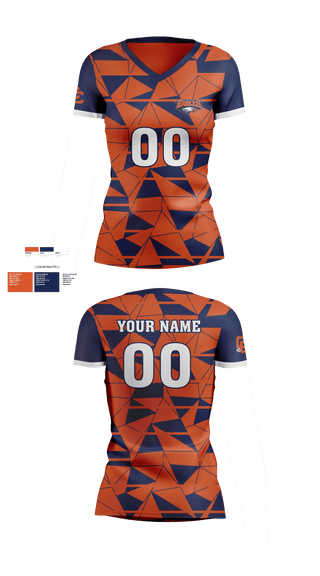 Women's Short Sleeve Vneck Shirt, Clarke County High School Volleyball, Women's Volleyball, Teamtime, Team time, sublimation, custom sports apparel, team uniforms, spirit wear, spiritwear, sports uniforms, custom shirts, team store, custom team store, fundraiser sports, apparel fundraiser