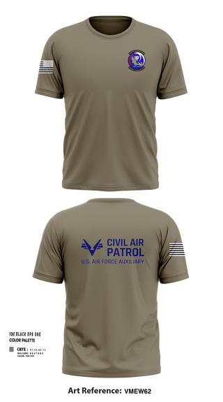 Short Sleeve Performance Shirt, VFW Post 8191Patrick Composite Squadron, Air Force, Teamtime, Team time, sublimation, custom sports apparel, team uniforms, spirit wear, spiritwear, sports uniforms, custom shirts, team store, custom team store, fundraiser sports, apparel fundraiser