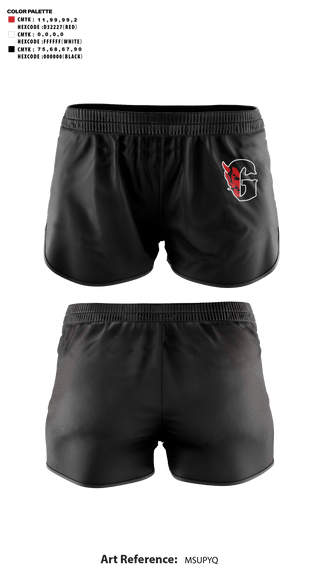Womens Shorts, Glenwood Springs High School Cheer, Cheer, Teamtime, Team time, sublimation, custom sports apparel, team uniforms, spirit wear, spiritwear, sports uniforms, custom shirts, team store, custom team store, fundraiser sports, apparel fundraiser