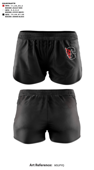 Glenwood Springs High School Cheer 12886681 Women's Shorts - 42
