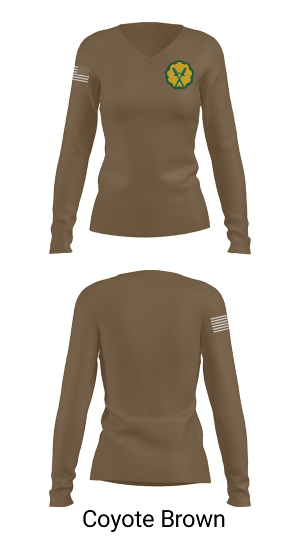 Womens Long Sleeve Vneck Shirt, 160th mp bn, Army, Teamtime, Team time, sublimation, custom sports apparel, team uniforms, spirit wear, spiritwear, sports uniforms, custom shirts, team store, custom team store, fundraiser sports, apparel fundraiser