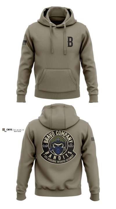 Bravo Company, 1-325 AIR, 2BCT, 82ND ABN DIV Hoodie - 3