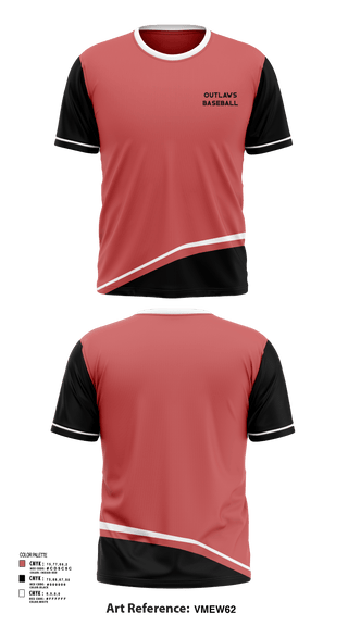 Short Sleeve Performance Shirt, Outlaws, Baseball, Teamtime, Team time, sublimation, custom sports apparel, team uniforms, spirit wear, spiritwear, sports uniforms, custom shirts, team store, custom team store, fundraiser sports, apparel fundraiser