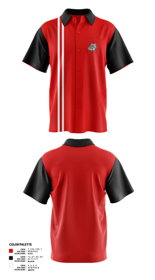 Short Sleeve Bowling Jersey, vWyandotte High School Bowling, Bowling, Teamtime, Team time, sublimation, custom sports apparel, team uniforms, spirit wear, spiritwear, sports uniforms, custom shirts, team store, custom team store, fundraiser sports, apparel fundraiser