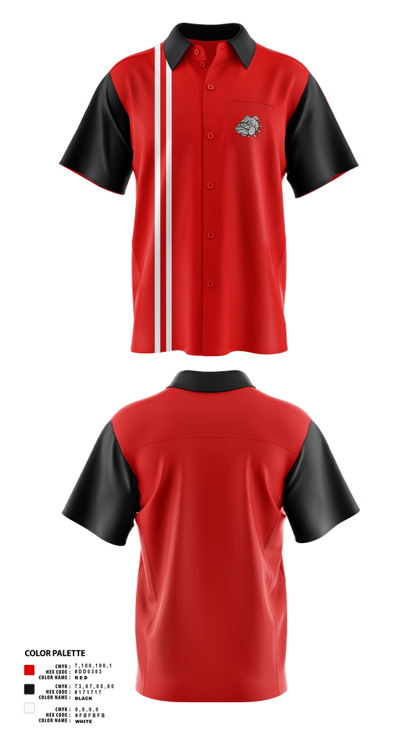 Short Sleeve Bowling Jersey, vWyandotte High School Bowling, Bowling, Teamtime, Team time, sublimation, custom sports apparel, team uniforms, spirit wear, spiritwear, sports uniforms, custom shirts, team store, custom team store, fundraiser sports, apparel fundraiser