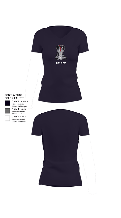 Harbor Police SRT 25463052 Women's Short Sleeve V-neck Shirt - 23