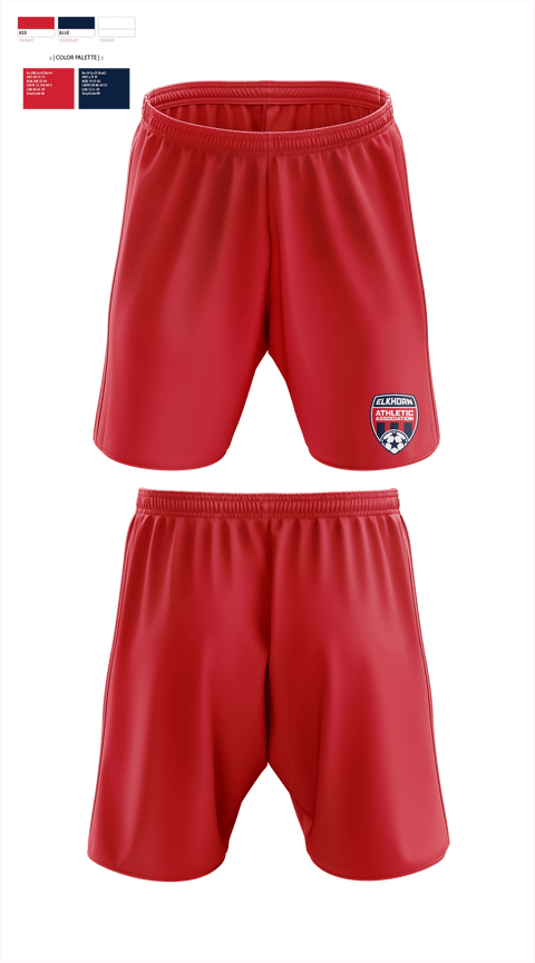 Athletic Shorts With Pockets, Elkhorn Athletic Association, Men's Soccer, Teamtime, Team time, sublimation, custom sports apparel, team uniforms, spirit wear, spiritwear, sports uniforms, custom shirts, team store, custom team store, fundraiser sports, apparel fundraiser