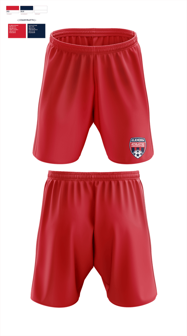 Athletic Shorts With Pockets, Elkhorn Athletic Association, Men's Soccer, Teamtime, Team time, sublimation, custom sports apparel, team uniforms, spirit wear, spiritwear, sports uniforms, custom shirts, team store, custom team store, fundraiser sports, apparel fundraiser