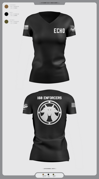 Womens Short Sleeve Vneck Shirt, Echo, Army, Teamtime, Team time, sublimation, custom sports apparel, team uniforms, spirit wear, spiritwear, sports uniforms, custom shirts, team store, custom team store, fundraiser sports, apparel fundraiser