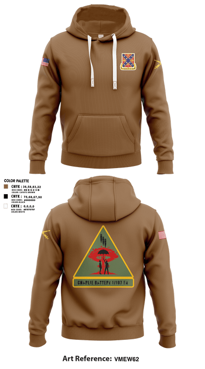 C BTRY 1/107 FA 56836205 Hoodie - 1
