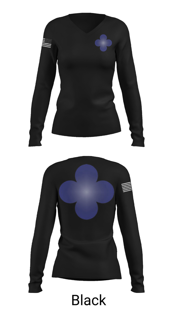 Womens Long Sleeve Vneck Shirt, 338th Army Band, Army, Teamtime, Team time, sublimation, custom sports apparel, team uniforms, spirit wear, spiritwear, sports uniforms, custom shirts, team store, custom team store, fundraiser sports, apparel fundraiser