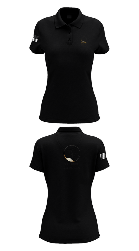 Womens Short Sleeve Performance Polo, DF EXQUISITE FLOORING, , Teamtime, Team time, sublimation, custom sports apparel, team uniforms, spirit wear, spiritwear, sports uniforms, custom shirts, team store, custom team store, fundraiser sports, apparel fundraiser