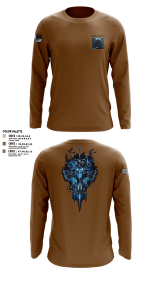Long Sleeve Performance Shirt, Death Knights, Army, Teamtime, Team time, sublimation, custom sports apparel, team uniforms, spirit wear, spiritwear, sports uniforms, custom shirts, team store, custom team store, fundraiser sports, apparel fundraiser