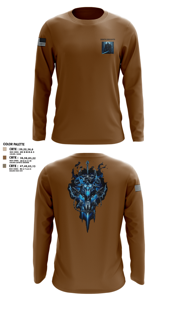 Long Sleeve Performance Shirt, Death Knights, Army, Teamtime, Team time, sublimation, custom sports apparel, team uniforms, spirit wear, spiritwear, sports uniforms, custom shirts, team store, custom team store, fundraiser sports, apparel fundraiser