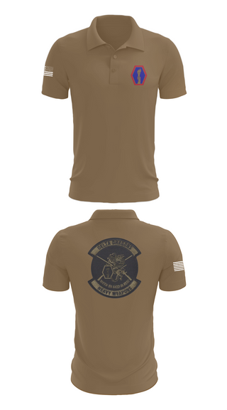 Short Sleeve Performance Polo, 100th Battalion 442nd Infantry Delta dragons, Army, Teamtime, Team time, sublimation, custom sports apparel, team uniforms, spirit wear, spiritwear, sports uniforms, custom shirts, team store, custom team store, fundraiser sports, apparel fundraiser