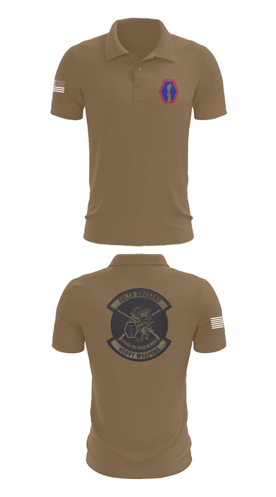 100th Battalion 442nd Infantry Delta dragons 60081058 Short Sleeve Performance Polo - 7