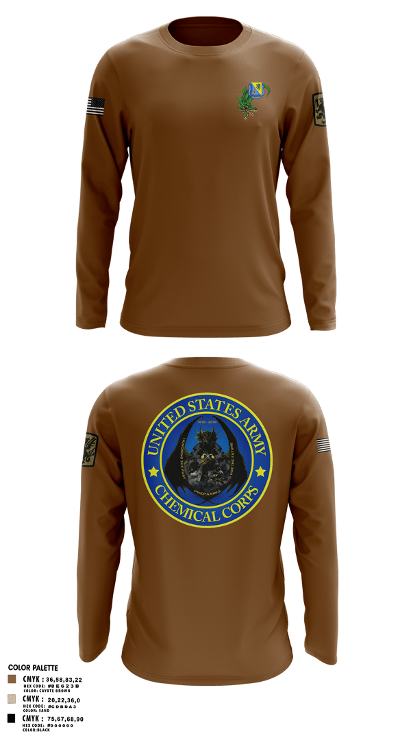 Long Sleeve Performance Polo, 411TH411TH CBRN COMPANY, Army, Teamtime, Team time, sublimation, custom sports apparel, team uniforms, spirit wear, spiritwear, sports uniforms, custom shirts, team store, custom team store, fundraiser sports, apparel fundraiser