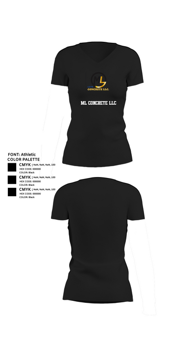 ML concrete Llc 36840033 Women's Short Sleeve V-neck Shirt - 11