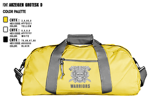 Duffle Bag, Warriors, Army, Teamtime, Team time, sublimation, custom sports apparel, team uniforms, spirit wear, spiritwear, sports uniforms, custom shirts, team store, custom team store, fundraiser sports, apparel fundraiser