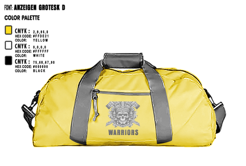 Duffle Bag, Warriors, Army, Teamtime, Team time, sublimation, custom sports apparel, team uniforms, spirit wear, spiritwear, sports uniforms, custom shirts, team store, custom team store, fundraiser sports, apparel fundraiser