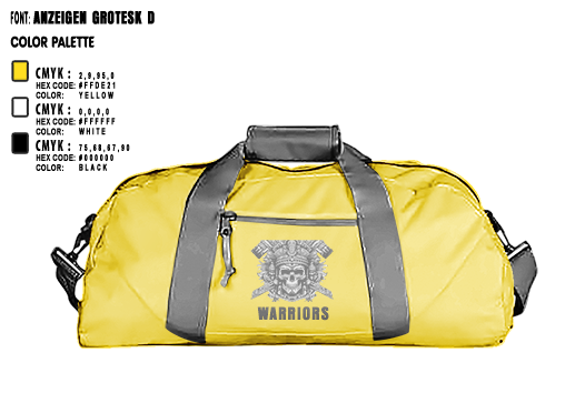 Duffle Bag, Warriors, Army, Teamtime, Team time, sublimation, custom sports apparel, team uniforms, spirit wear, spiritwear, sports uniforms, custom shirts, team store, custom team store, fundraiser sports, apparel fundraiser