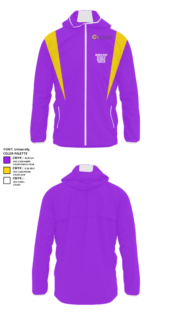 Windbreaker, Robinson Middle School Track, Track & Field, Teamtime, Team time, sublimation, custom sports apparel, team uniforms, spirit wear, spiritwear, sports uniforms, custom shirts, team store, custom team store, fundraiser sports, apparel fundraiser