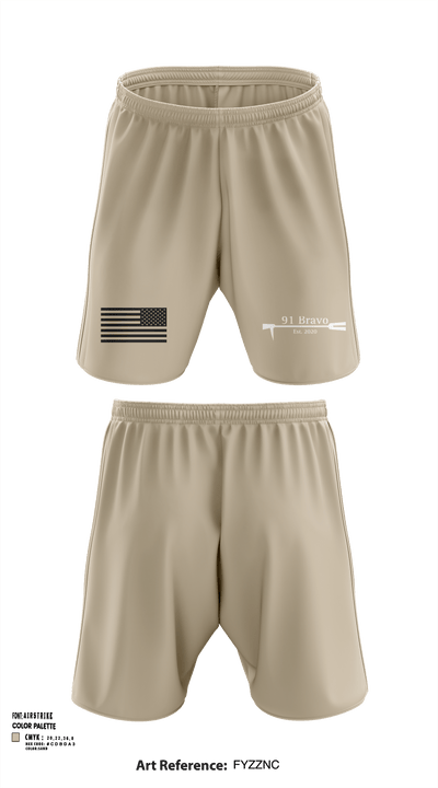 91 Bravo 3173818 Athletic Shorts With Pockets - 1116