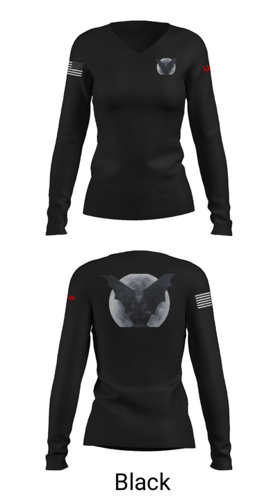 Nocturnalz 5555113 Women's Long Sleeve V-neck Shirt - 35