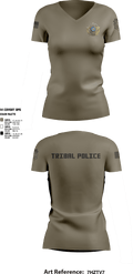 Eastern Shawnee Tribal Police 67427450 Women's Short Sleeve V-neck Shirt - 9