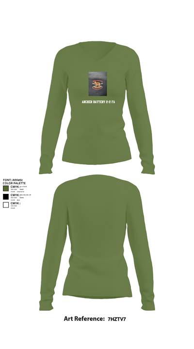 Archer Battery 2-2 FA 26774944 Women's Long Sleeve V-neck Shirt - 42