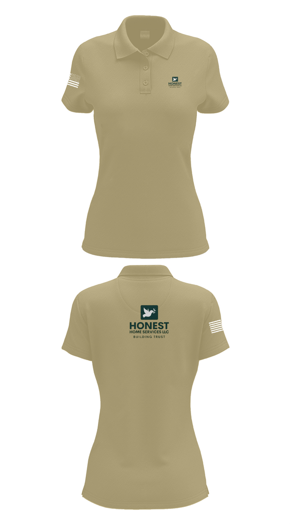 Womens Short Sleeve Performance Polo, Honest Home Services LLC, , Teamtime, Team time, sublimation, custom sports apparel, team uniforms, spirit wear, spiritwear, sports uniforms, custom shirts, team store, custom team store, fundraiser sports, apparel fundraiser