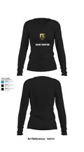 Miami shooting 59551904 Women's Long Sleeve V-neck Shirt - 34